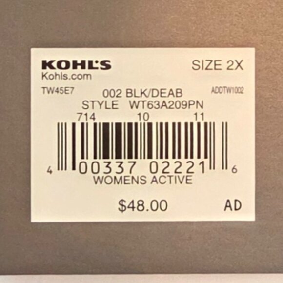 NWT - Tek Gear Women's DryTek Full-Zip Performance Jacket, 2X, Charcoal Gray - Picture 11 of 11